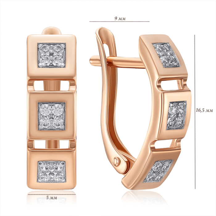 Золотые серьги. Артикул 23217/01/1/13