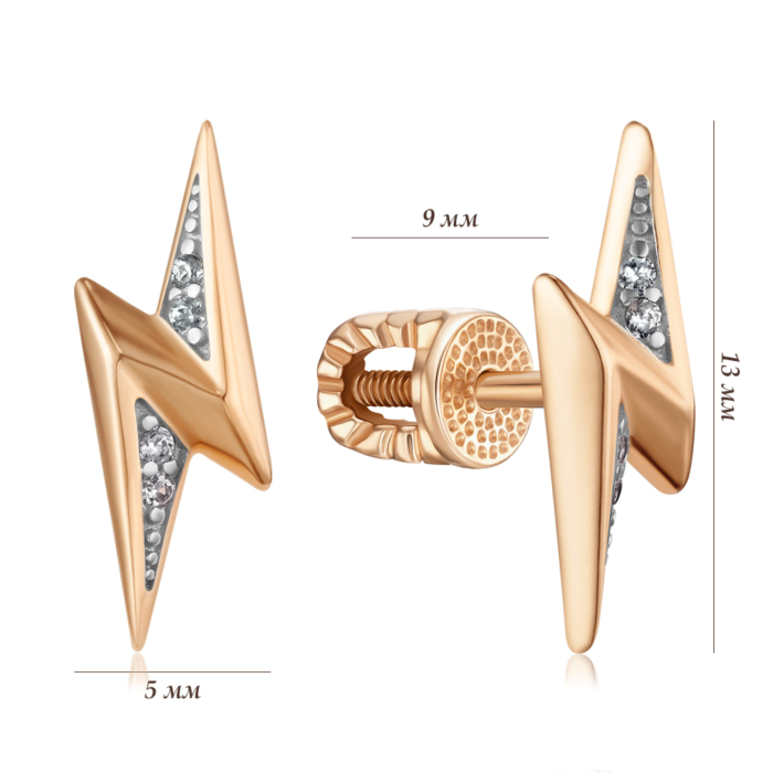 Золотые серьги. Артикул 23228/01/1/1