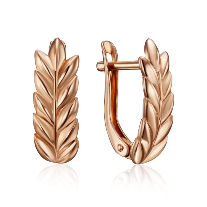 Золотые серьги без вставки. Артикул 23238/01/0