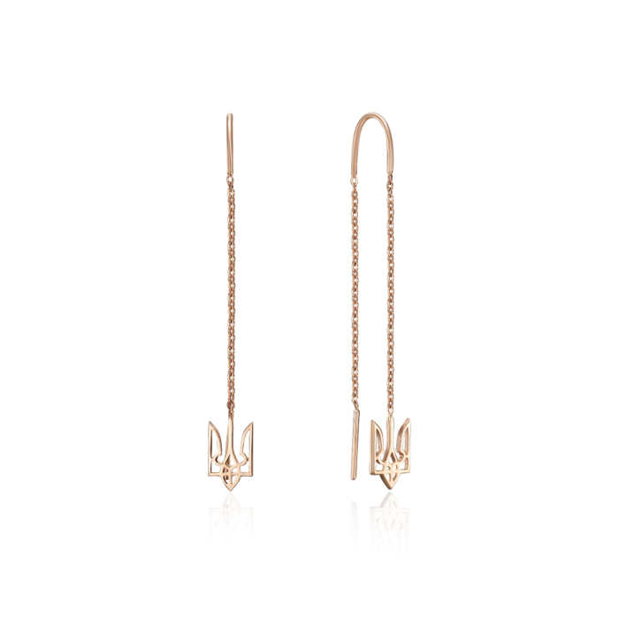 Золотые серьги-протяжки. Артикул 23239/01/0