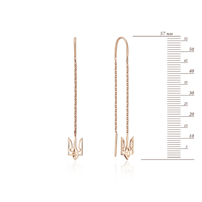 Золоті сережки-протяжки. Артикул 23239/01/0