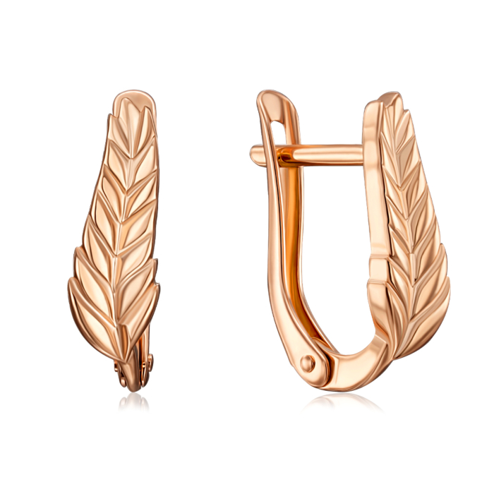 Золоті сережки "Колосок". Артикул 23245/01/0