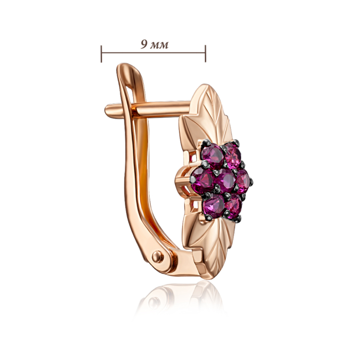 Золоті сережки з фіанітами. Артикул 23252/01/1/306