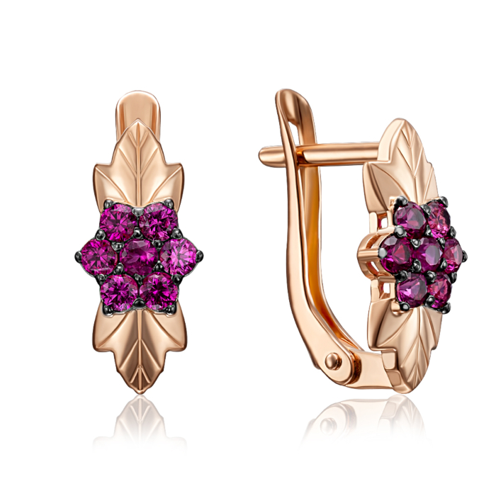 Золоті сережки з фіанітами. Артикул 23252/01/1/306