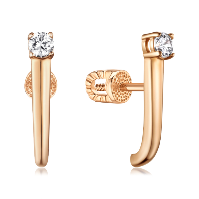 Золоті сережки. Артикул 23258/01/0/28