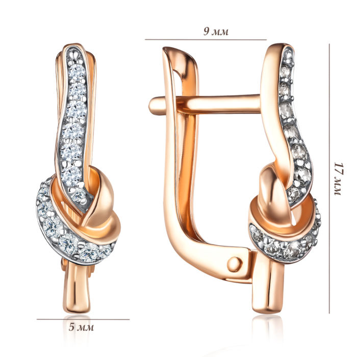 Золотые серьги. Артикул 23264/01/1/601