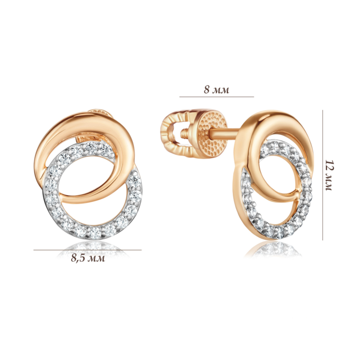 Золотые серьги. Артикул 23265/01/1/1