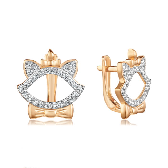 Золотые серьги. Артикул 23283/01/1/1