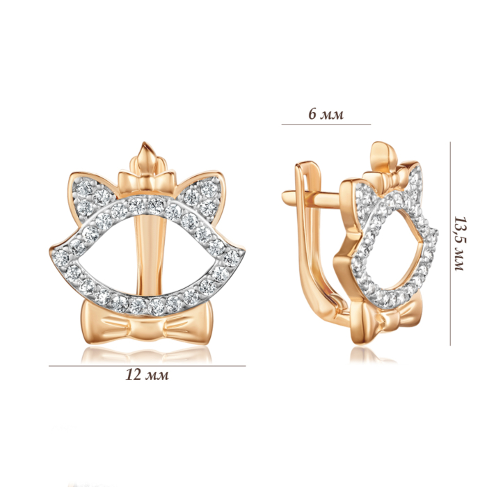 Золотые серьги. Артикул 23283/01/1/1