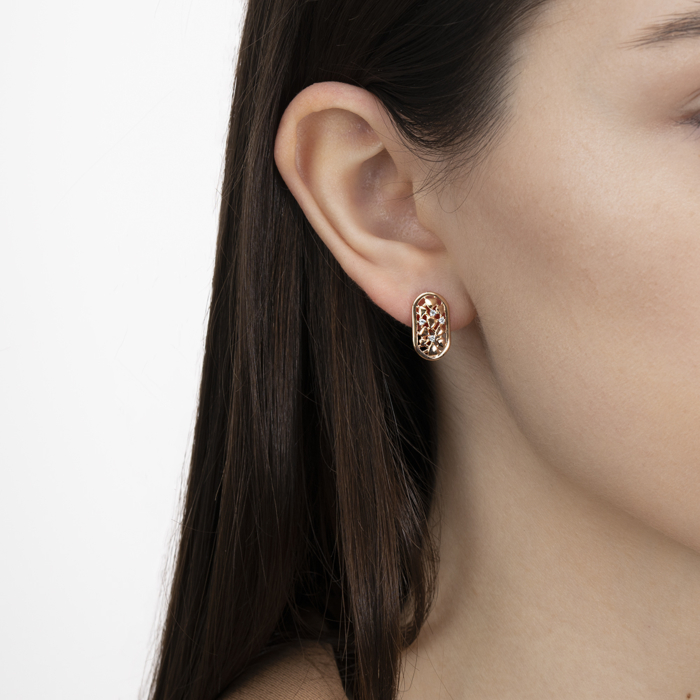 Золотые серьги с фианитами. Артикул 23378/01/1/13