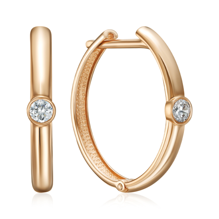 Золоті сережки. Артикул 23448/01/0/28