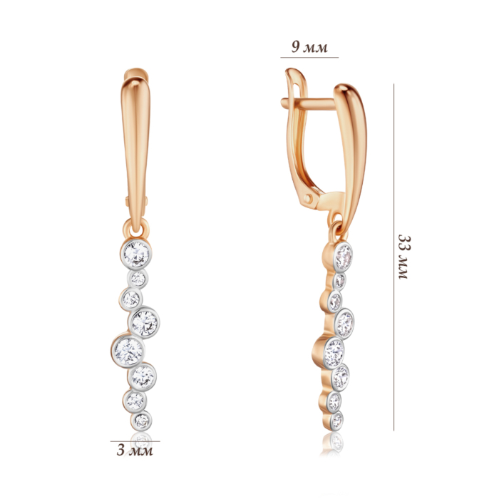 Золотые серьги. Артикул 23484/01/1/4762