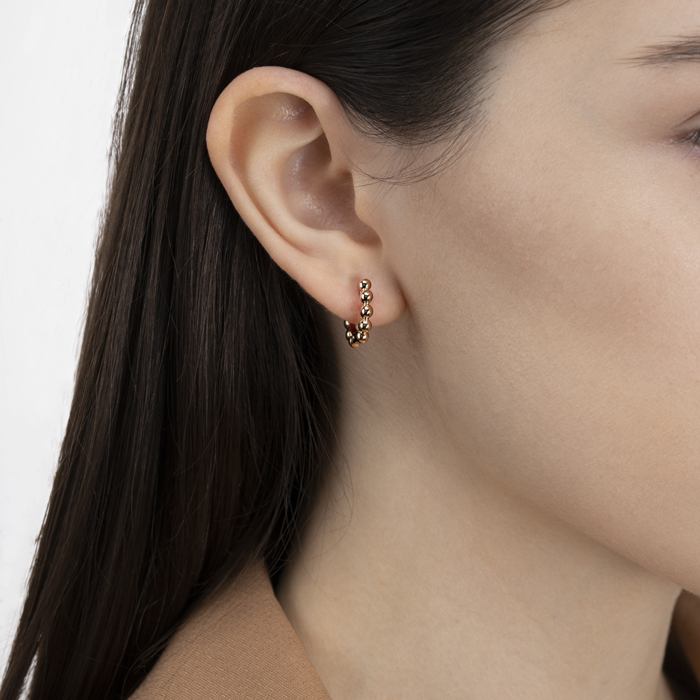 Золотые серьги без вставки. Артикул 23517/01/0