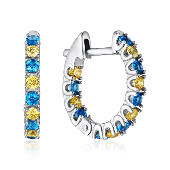 Золотые серьги с фианитами. Артикул 23524/02/1/4475