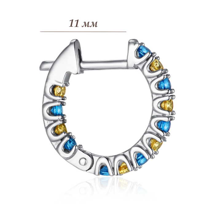 Золотые серьги с фианитами. Артикул 23524/02/1/4475