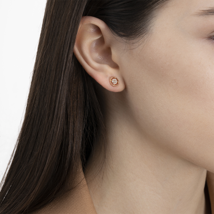 Золоті пусети з фіанітами. Артикул 23541/01/0/13