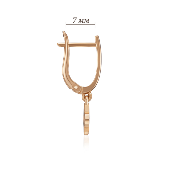 Золотые серьги с эмалью. Артикул 23564/01/0/389