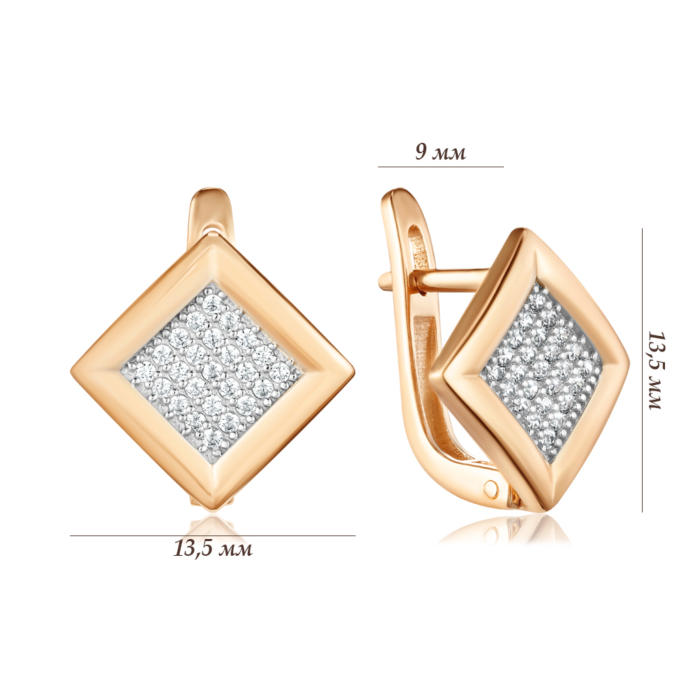 Золотые серьги. Артикул 23576/01/1/1