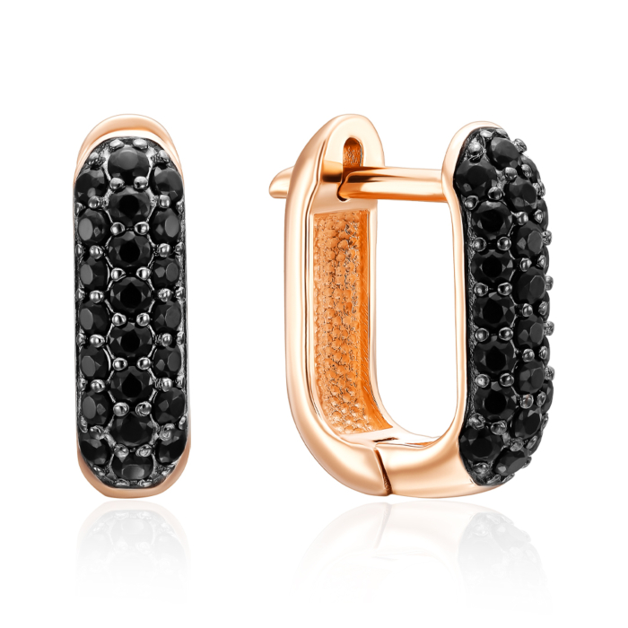 Золотые сережки с фианитами. Артикул 23578/01/1/348