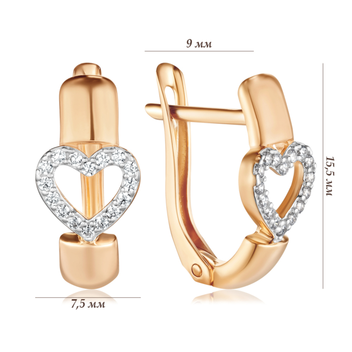 Золотые серьги. Артикул 23607/01/1/1