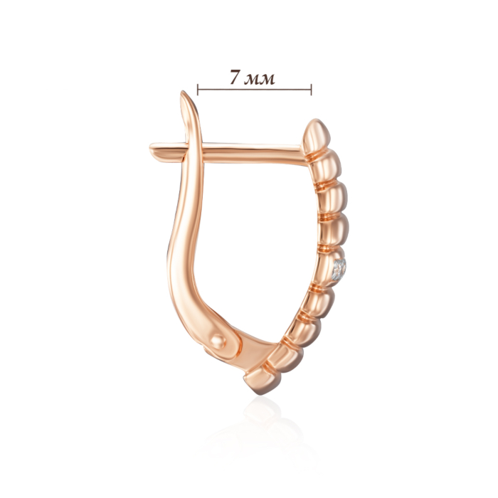 Золотые серьги с фианитами. Артикул 23613/01/1/13