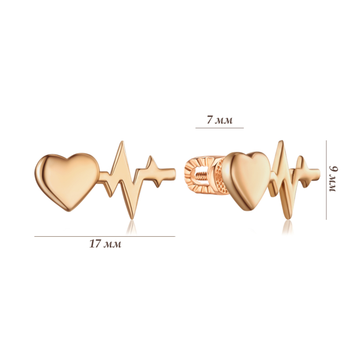 Золоті сережки без вставки. Артикул 23622/01/0