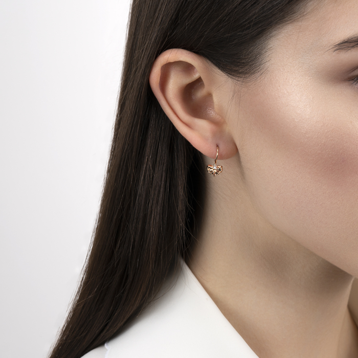 Золоті сережки з фіанітом. Артикул 23657/01/1/46