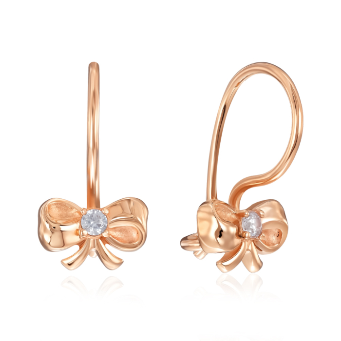 Золоті сережки з фіанітом. Артикул 23657/01/1/46