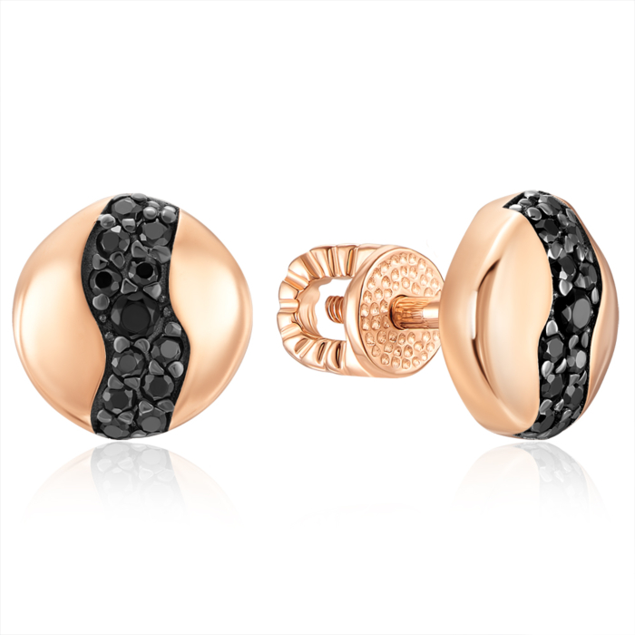 Золотые серьги с фианитами. Артикул 23673/01/1/3948