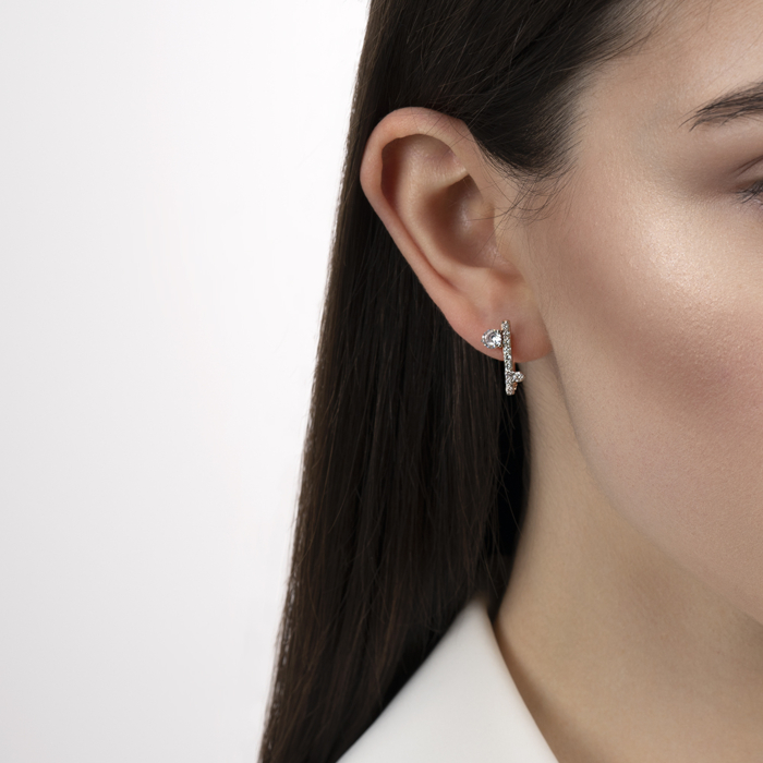 Золоті сережки з фіанітами. Артикул 23675/01/1/4966