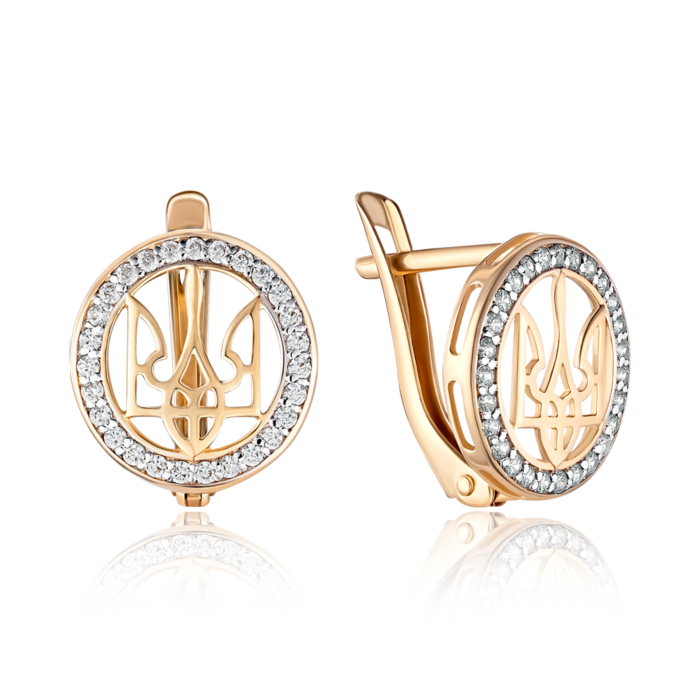 Золотые серьги. Артикул 23678/03/1/1