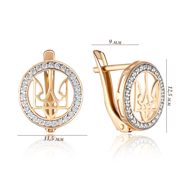 Золотые серьги. Артикул 23678/03/1/1
