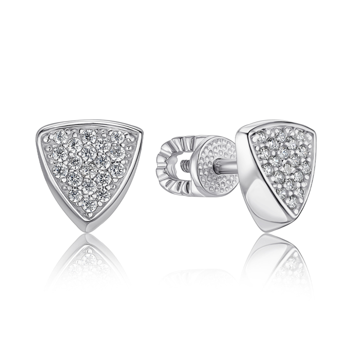 Золоті сережки з фіанітами 23680/02/1/323