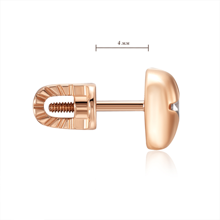 Золоті пусети з фіанітом. Артикул 23689/01/0/53