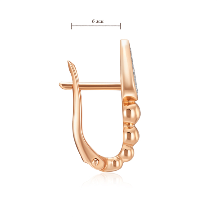 Золоті сережки з фіанітами. Артикул 23714/01/1/601