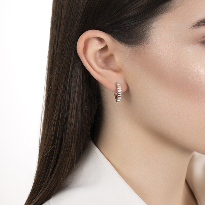 Золотые серьги с фианитами. Артикул 23715/01/1/13