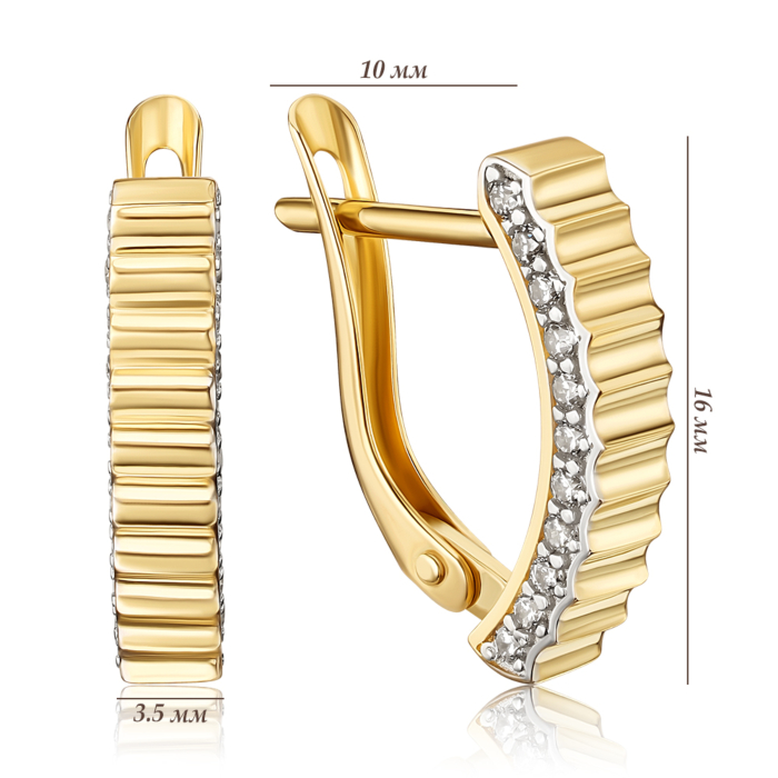 Золотые серьги. Артикул 23715/03/1/13