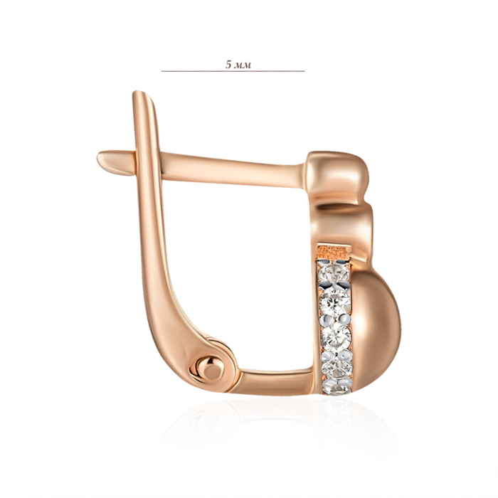 Золоті сережки з фіанітами. Артикул 23737/01/1/79