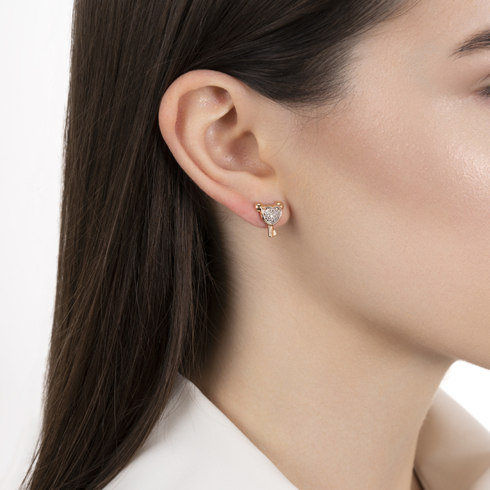 Золотые серьги с фианитами. Артикул 23746/01/1/1