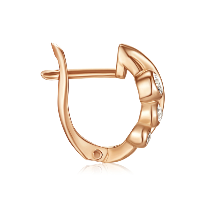 Золоті сережки з фіанітами. Артикул 23750/01/0/3395