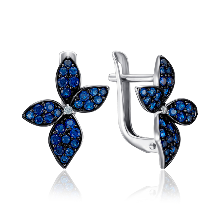 Золотые серьги с фианитами. Артикул 23759/02/1/21088