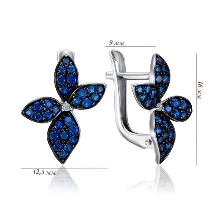 Золотые серьги с фианитами. Артикул 23759/02/1/21088