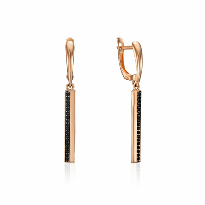 Золоті сережки з фіанітами. Артикул 23762/01/1/526