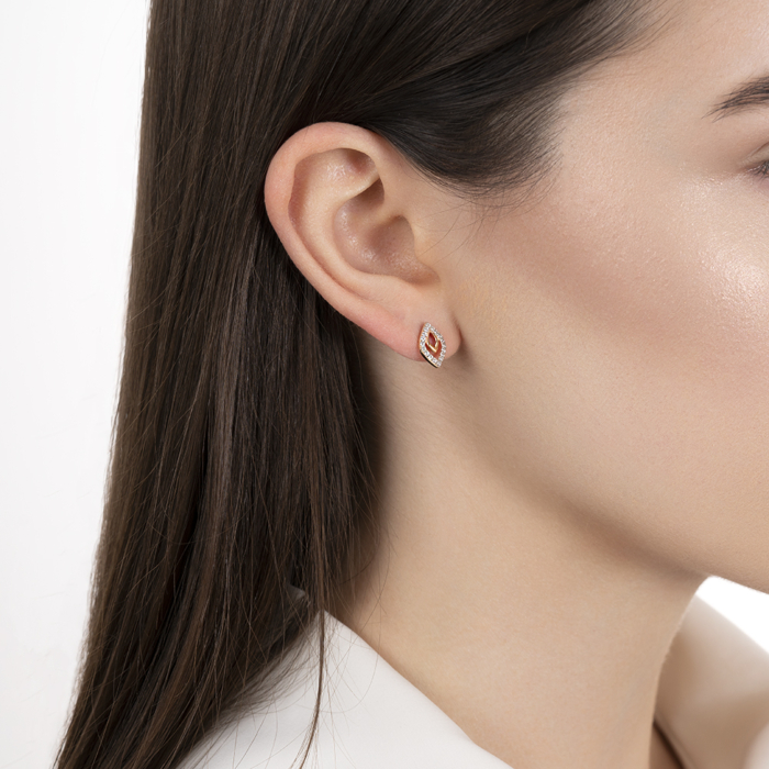 Золоті сережки з фіанітами. Артикул 23767/01/1/1