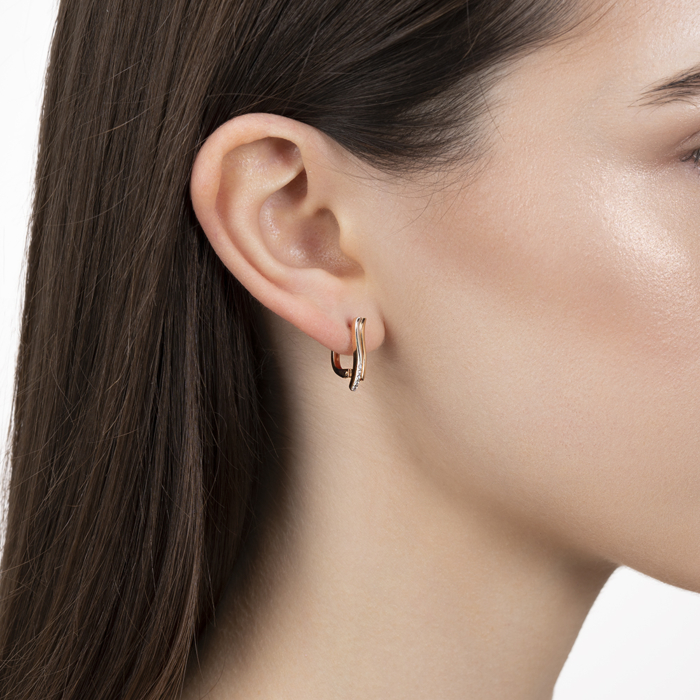 Золоті сережки з фіанітами. Артикул 23768/01/1/1