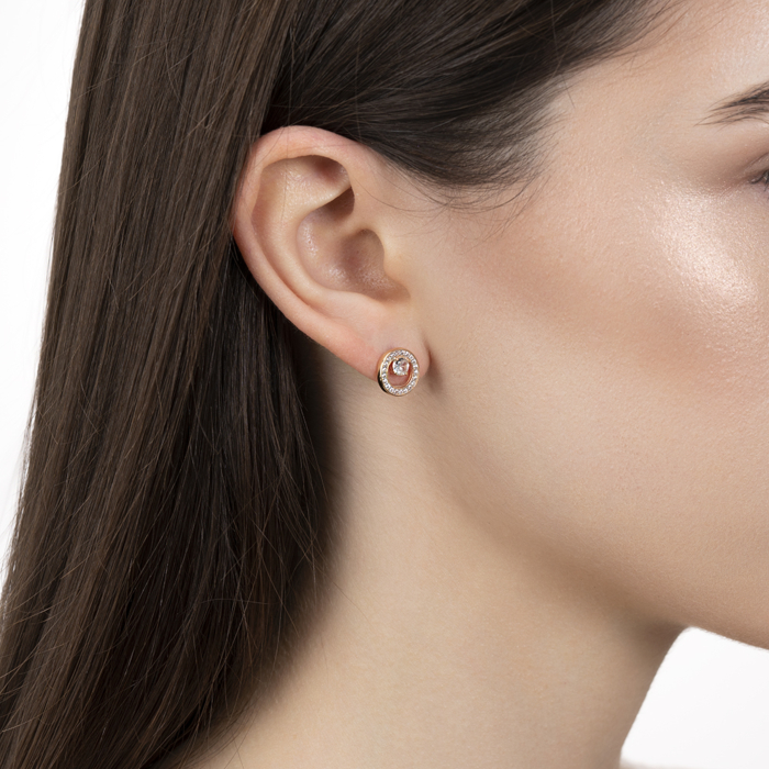 Золоті сережки з фіанітами. Артикул 23782/01/1/142