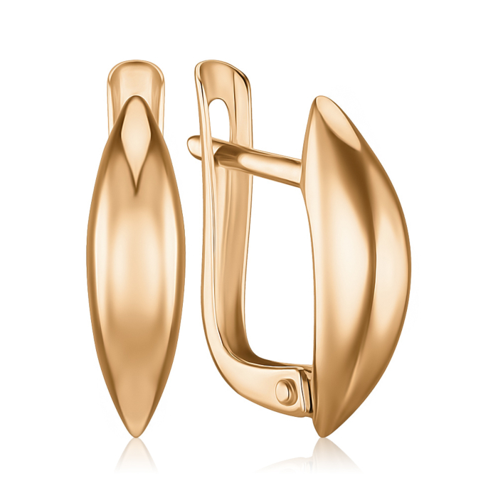 Золотые серьги без вставки 23791/08/0