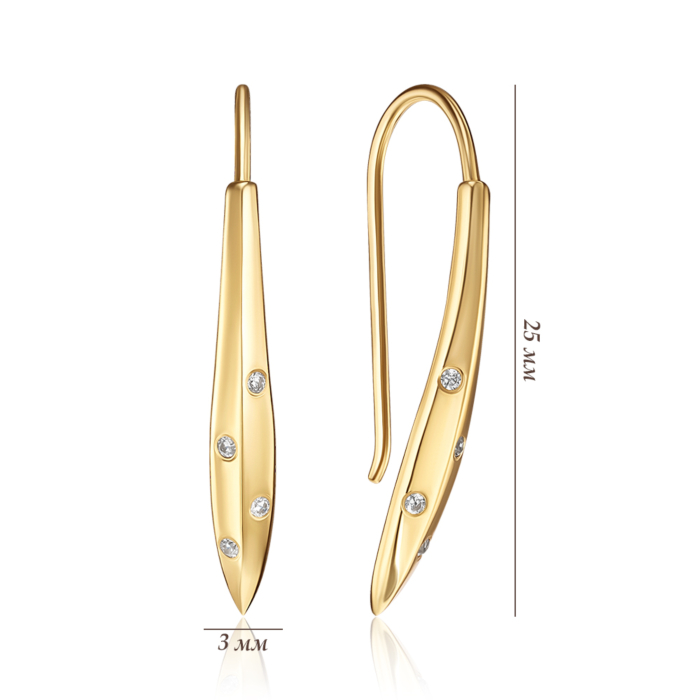 Золотые серьги. Артикул 23794/03/0/1