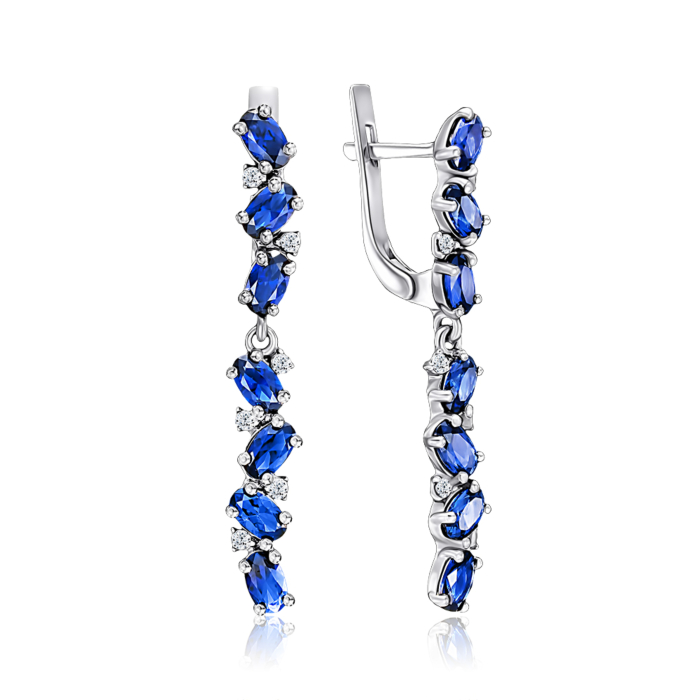 Серебряные серьги. Артикул 2379/1р-HSPH