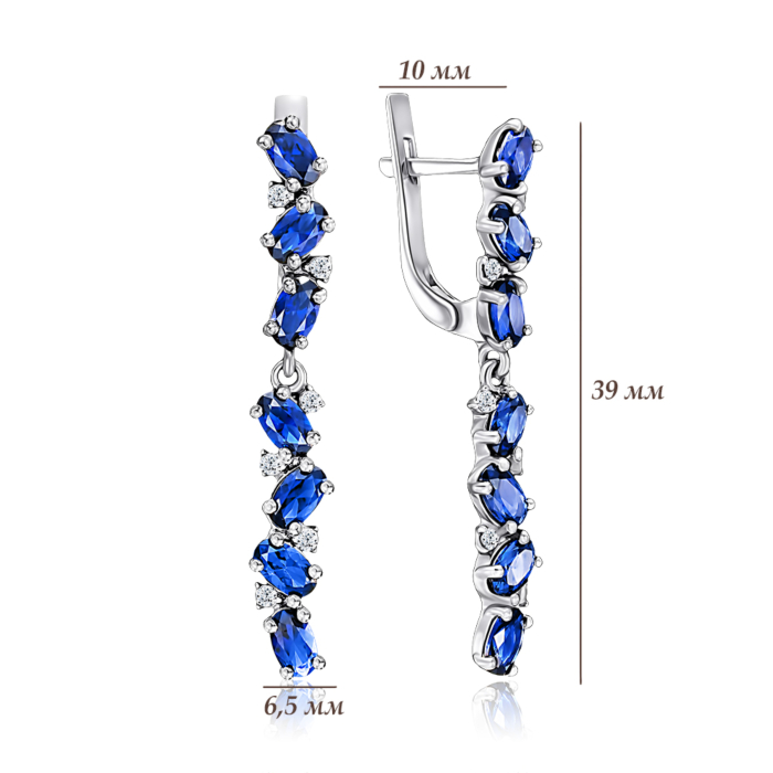 Серебряные серьги. Артикул 2379/1р-HSPH